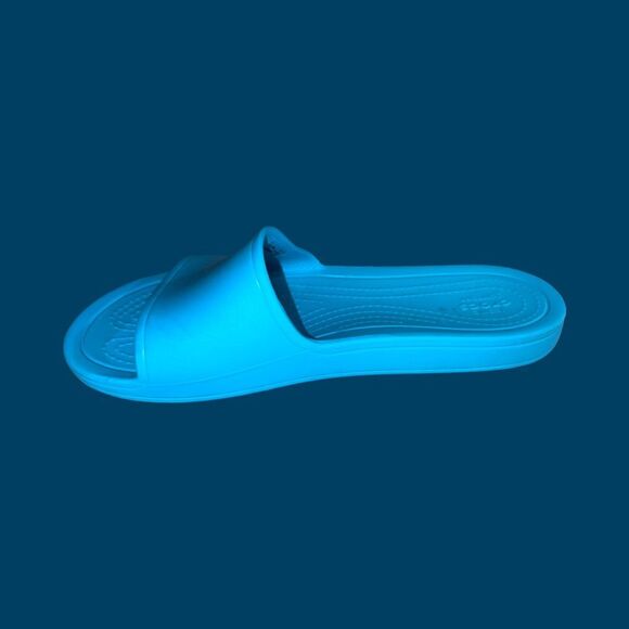 Electric Blue CROCS Sloan Flip Flop Slides Sandals Size W 9 - Picture 5 of 7